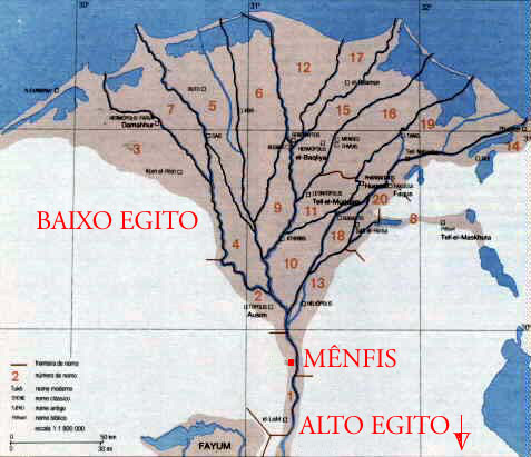 MAPA DO BAIXO EGITO