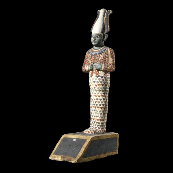 Painted wooden figure of Osiris