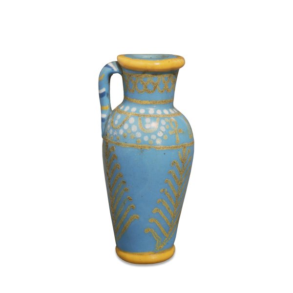 Blue glass jug, inscribed for Thutmose III