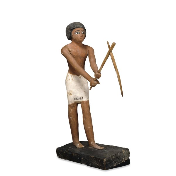 Figure of a man with a hoe